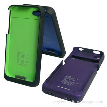 1,900mAh Battery Cases for iPhone 4/4S with 5V DC, 500mAh Input, 6 Colors for Optional
